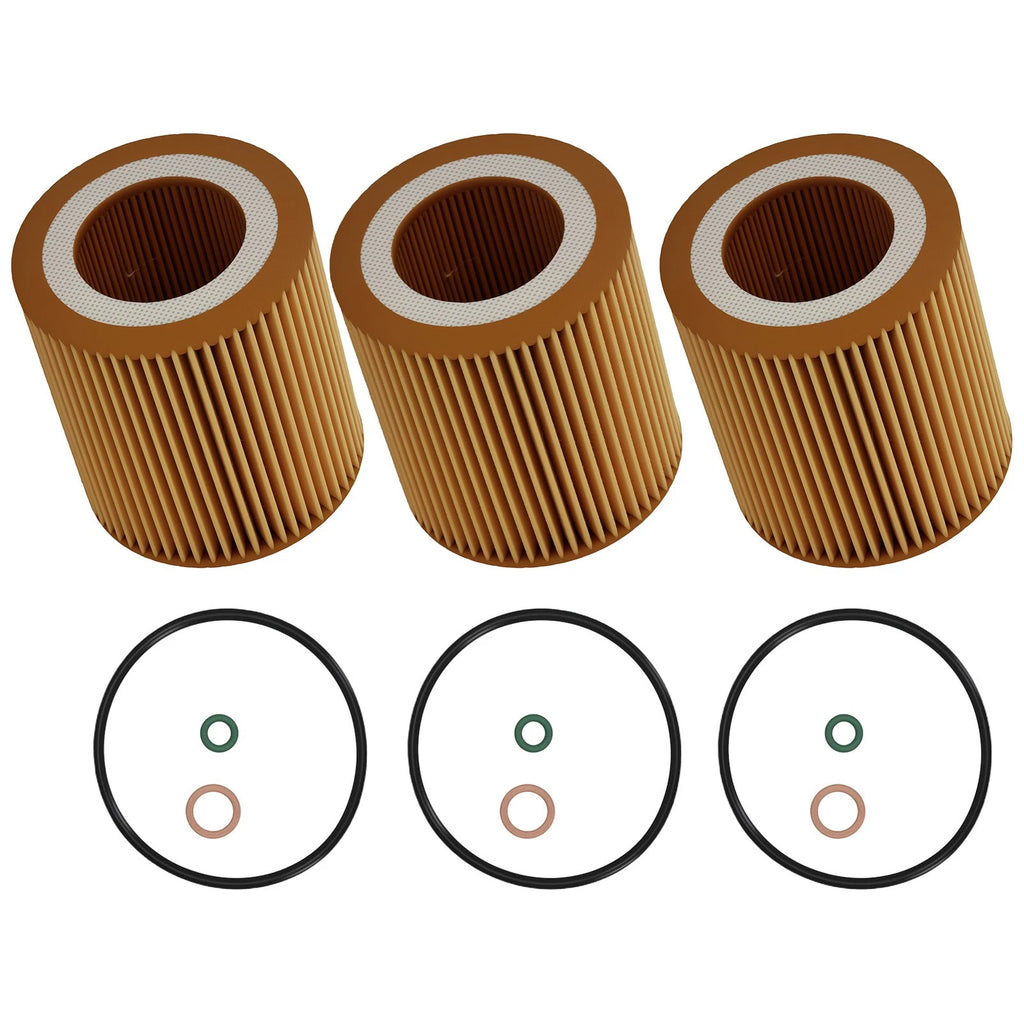 3Pack Engine Oil Filter for BMW X1 X3 (2012–2017) 2.0L/3.0L 11427854049