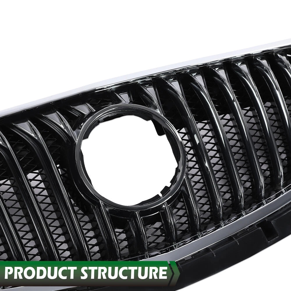 Front Bumper Upper Grille for Buick Envision (2016–2018) with Chrome Trim