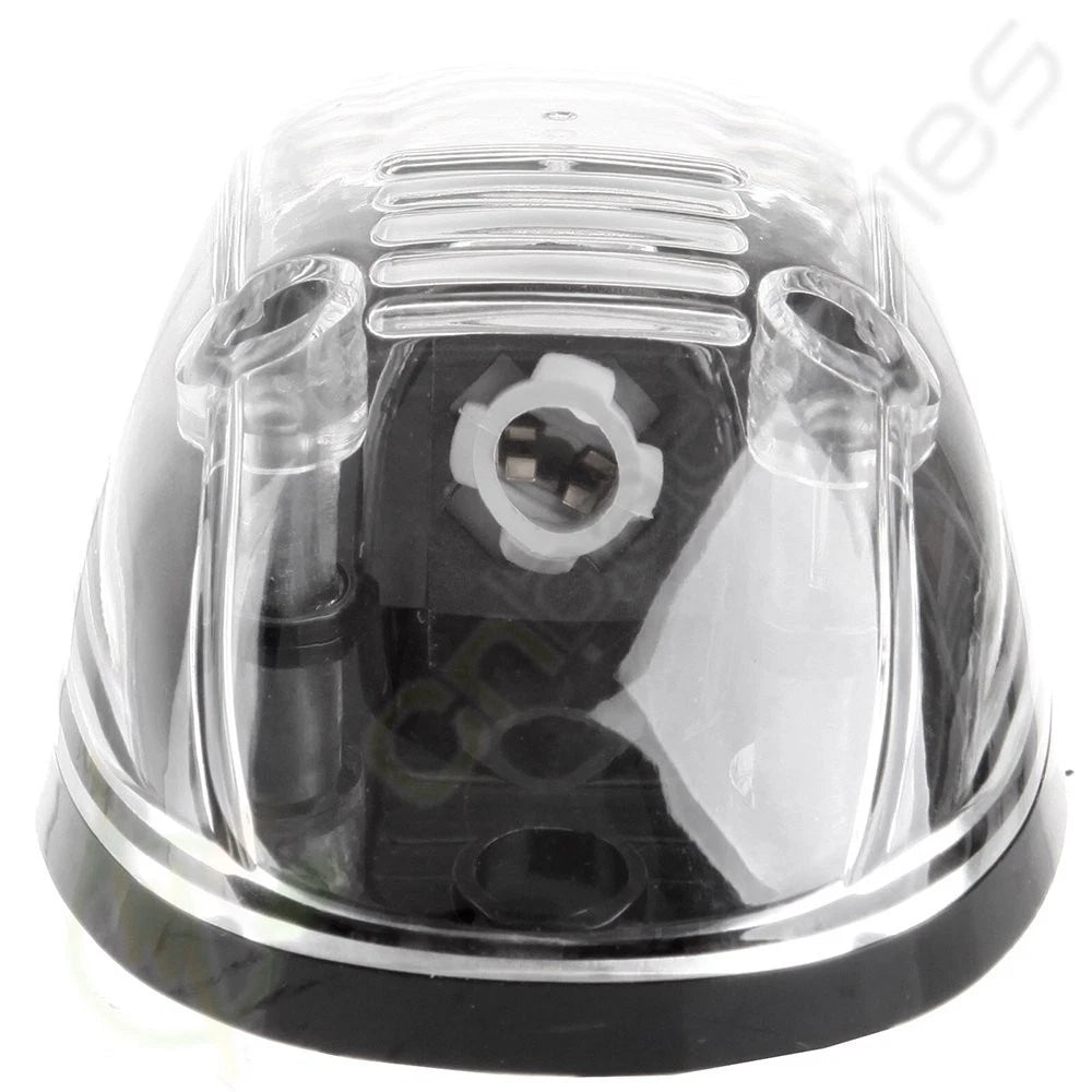 Set of 5 Clear Cab Marker Covers + White LED Light Bulbs for Dodge