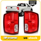 2X Rear Tail Lights for Chevrolet Silverado, GMC Sierra (2014–2019)