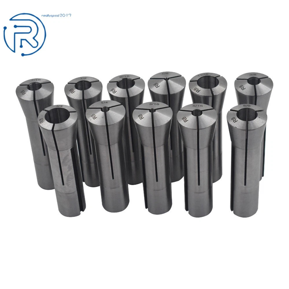 11X R8 Collet Set 1/8" to 3/4" for CNC Machines