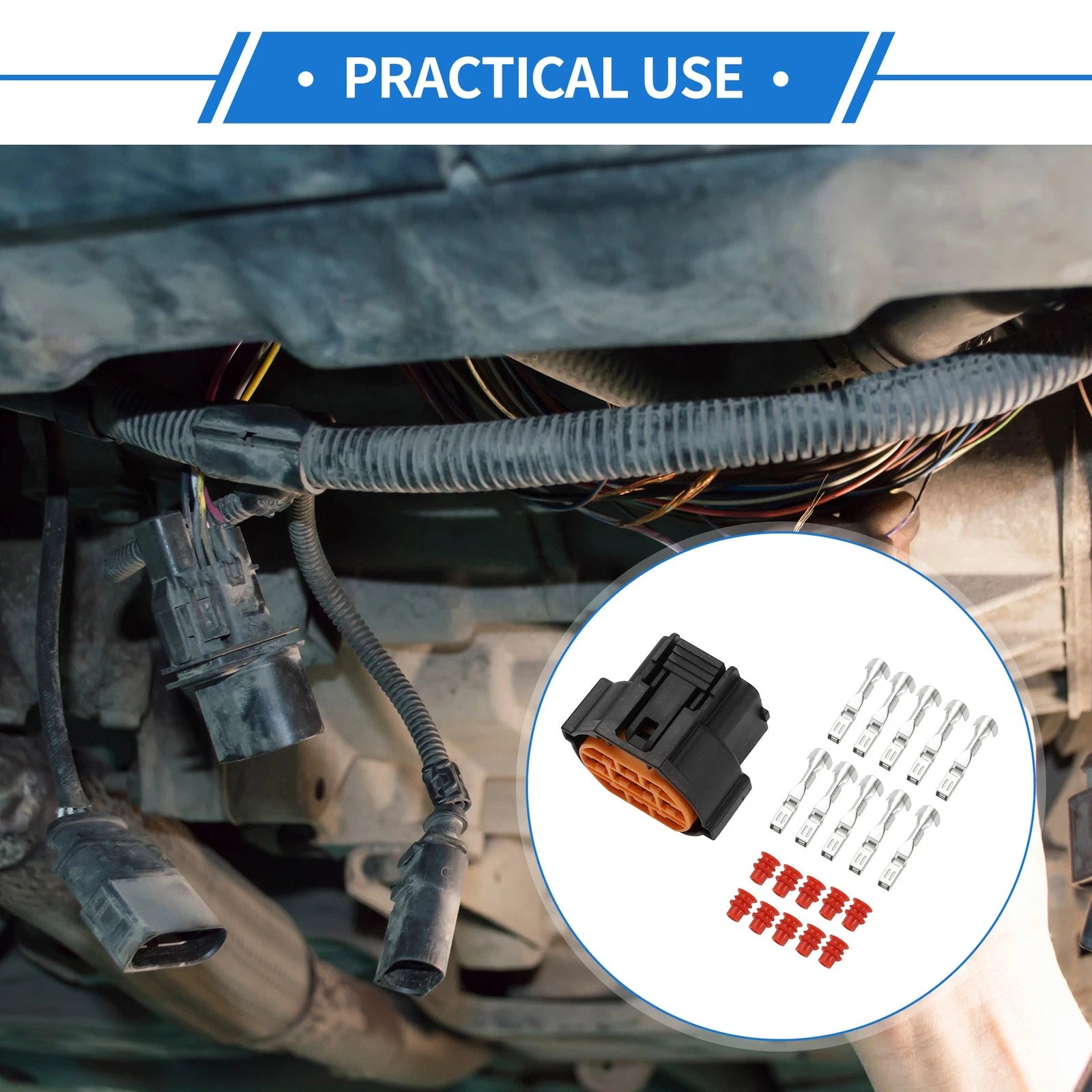 10 Pin Front Headlight Connector Plug for Hyundai Reina, Kia 