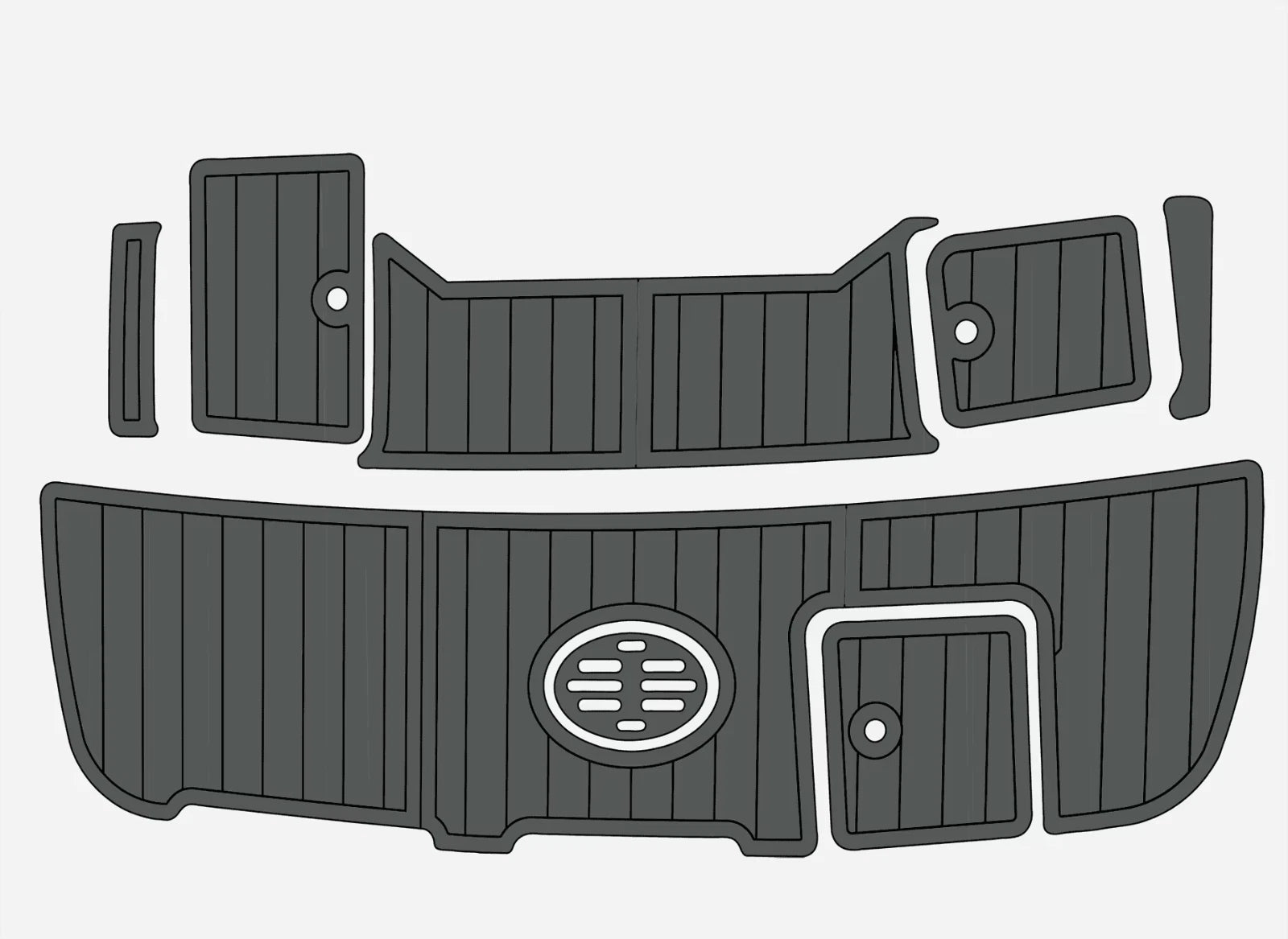 EVA Faux Teak Decking Floor Pad Mat for Monterey 262 Cruiser (2000–2002)