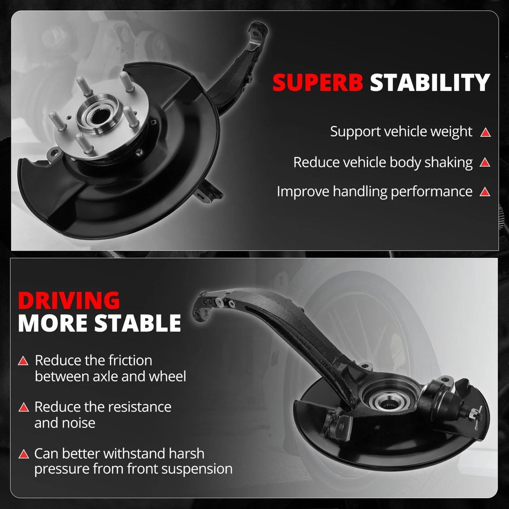 Front Left Loaded Wheel Bearing Knuckle for Honda Accord (2003–2007)