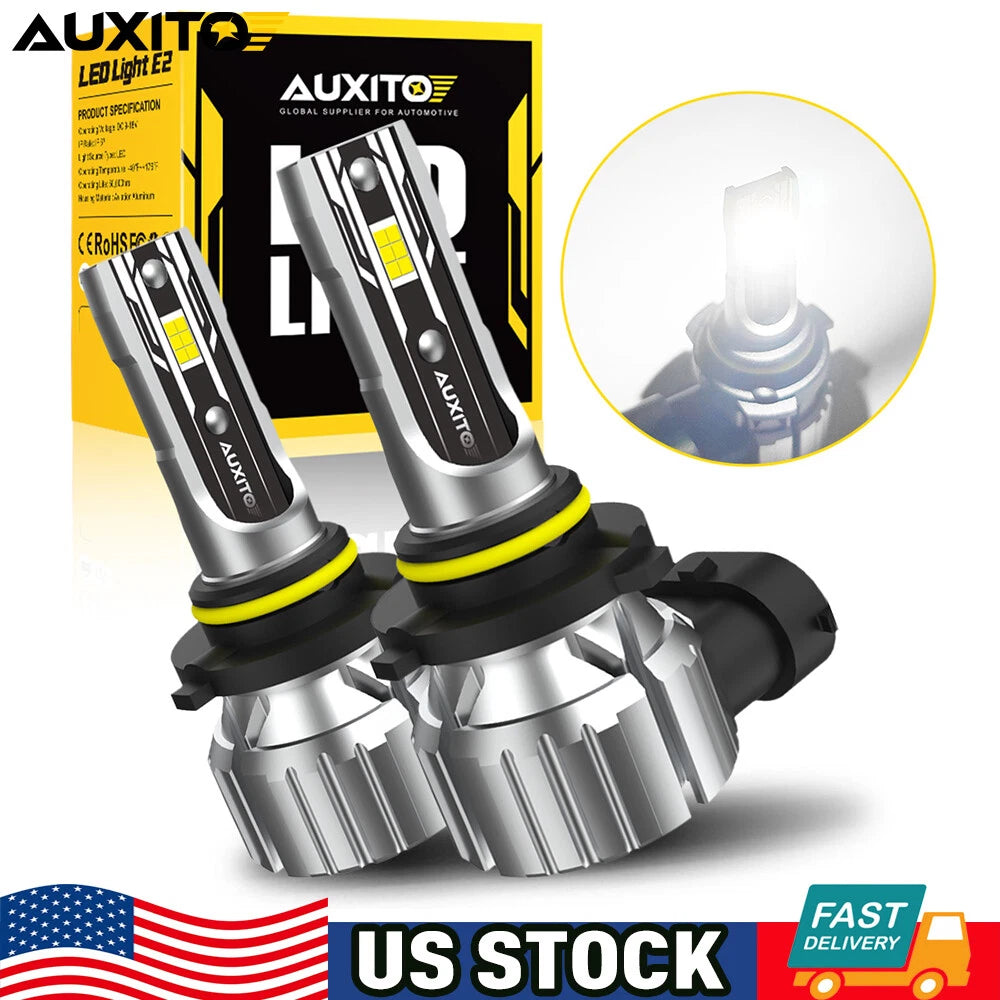 2X LED Headlight Bulbs for AUXITO 9006 Low Beam (80000LM, 6500K)
