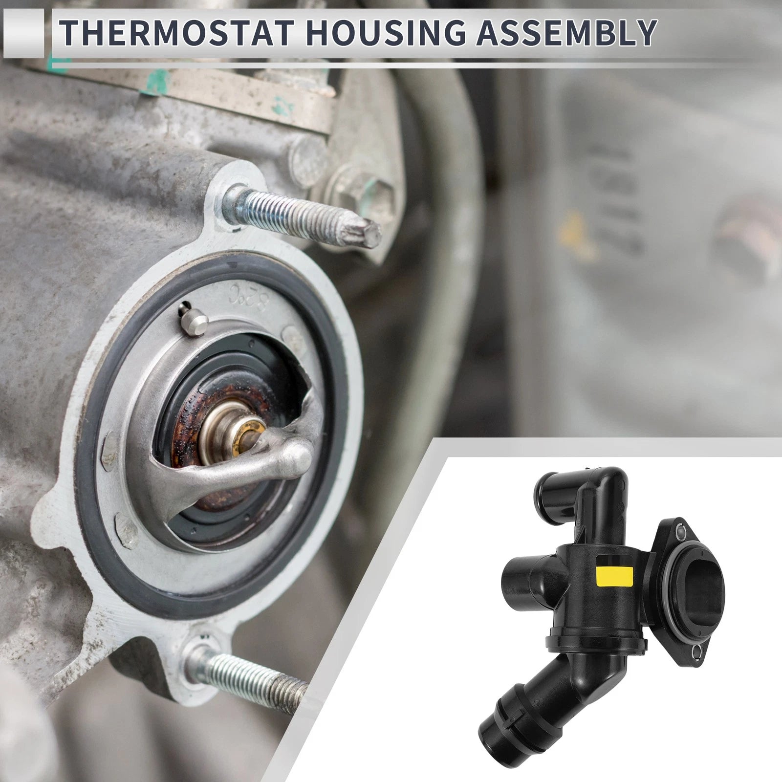 Engine Coolant Thermostat Housing Assembly for Audi A4 A4 Quattro (2005–2009)