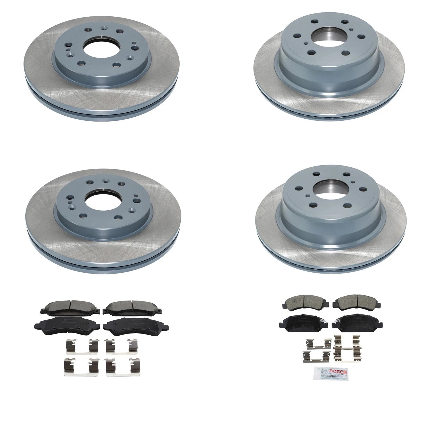DuraGo Front Rear Rotors & Bosch QuietCast Brake Pads Kit for Escalade ESV (2007–2020)