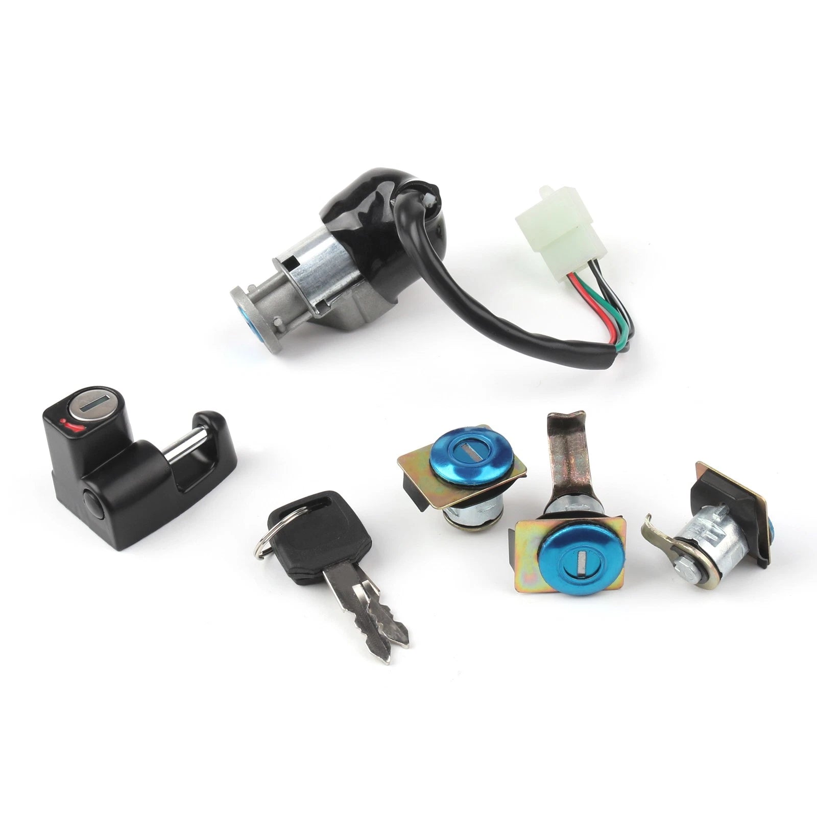Ignition Switch Fuel Gas Cap Cover Key Lock Set for Honda CN250 Helix (1986–2007)