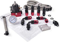 Adjustable Fuel Pressure Regulator Gauge with 6AN Fitting for EFI Vehicles