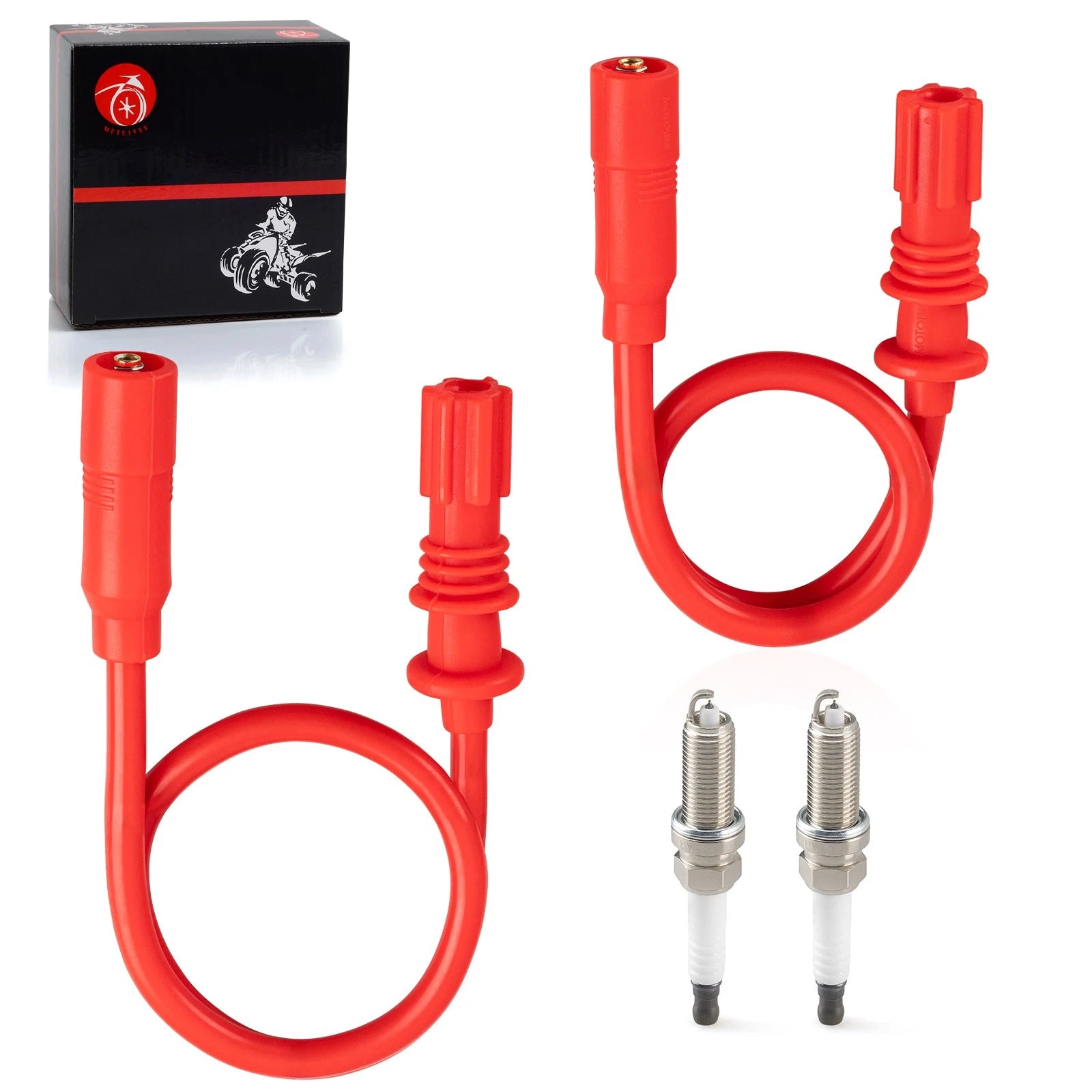 2 Spark Plug Wire & Cap for Polaris Sportsman 1000, Scrambler 1000 (2014–2024)