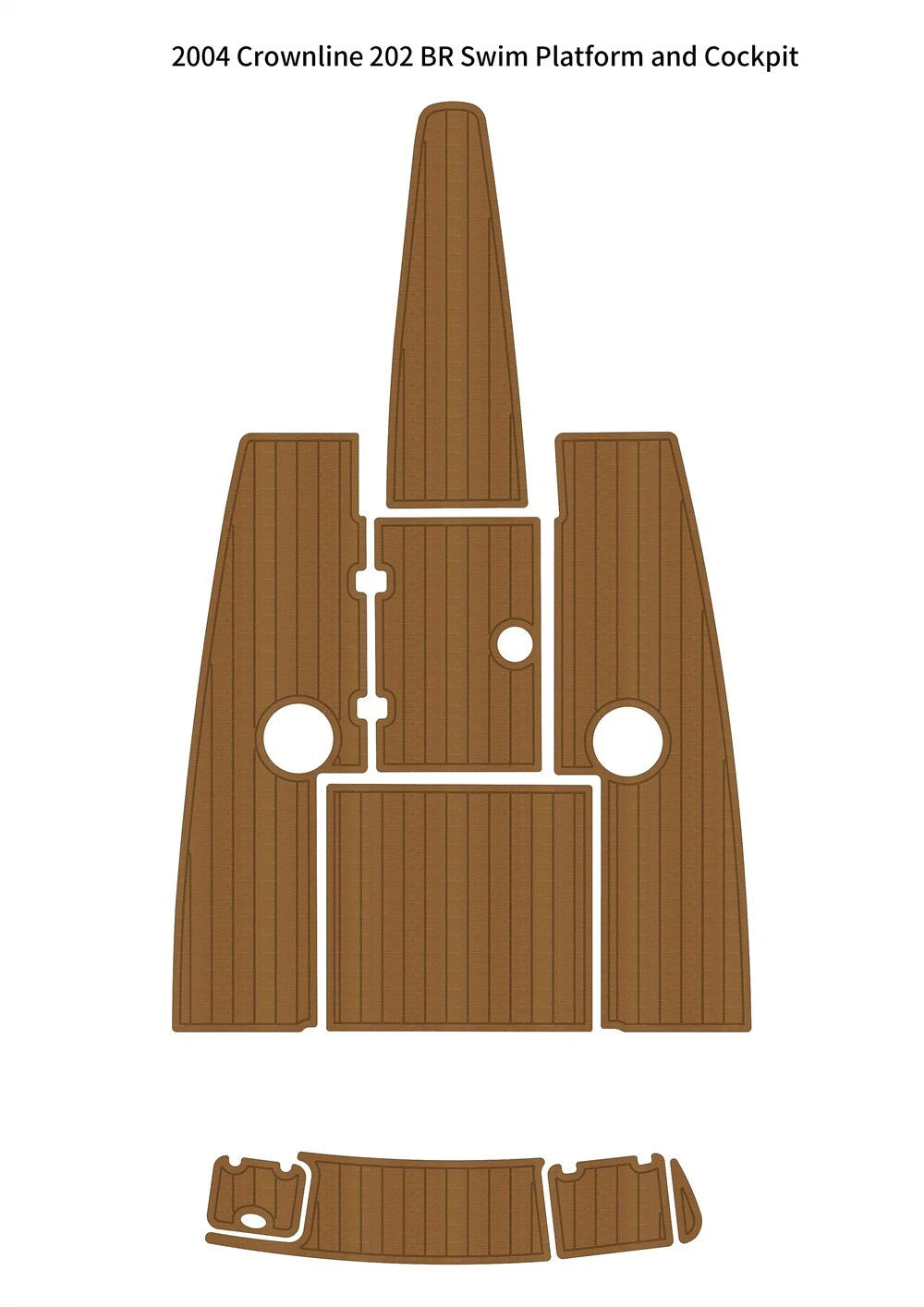 EVA Foam Teak Floor Pad Mat for Crownline 202 BR (2004)