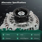 90A Alternator for Mazda 6 (2009–2013) V6 3.7L 110A 12V CW A003TJ2391