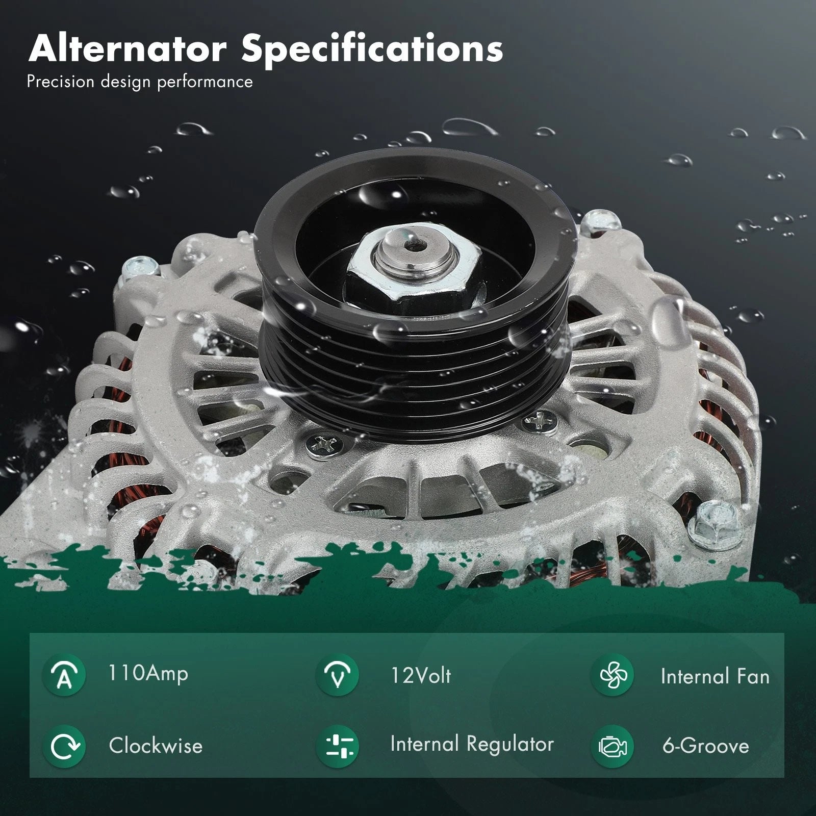 90A Alternator for Mazda 6 (2009–2013) V6 3.7L 110A 12V CW A003TJ2391