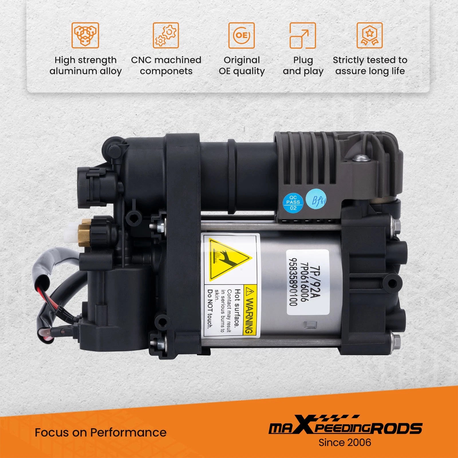 Air Ride Suspension Compressor Pump for Porsche Cayenne, VW Touareg (2011–2018)