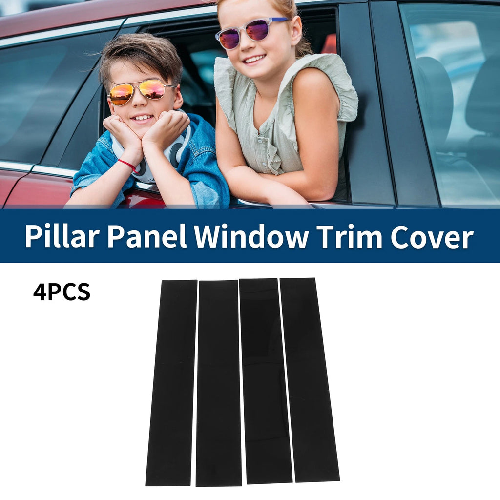 Set of 4 Car Pillar Window Trim for Lincoln Mark LT (2006–2008) & Ford F-150 (2004–2014) Black