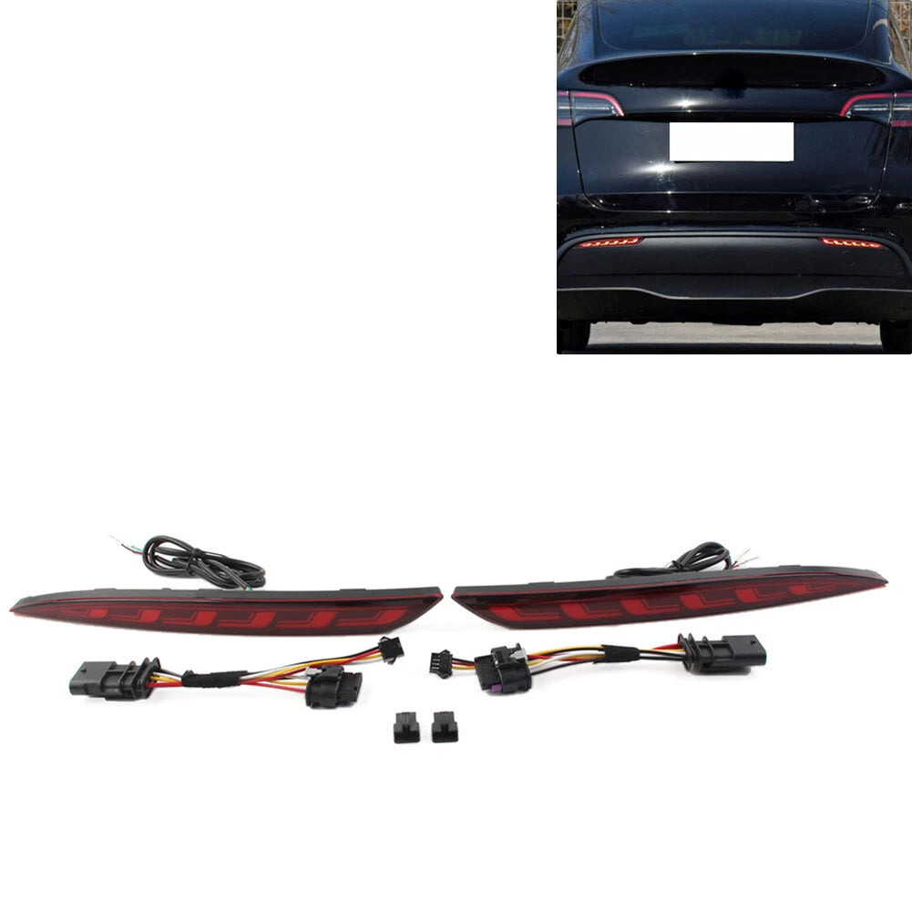 Rear Fog Lamp Brake Light Dynamic Turn Signal for Tesla Model Y (2020–2022)