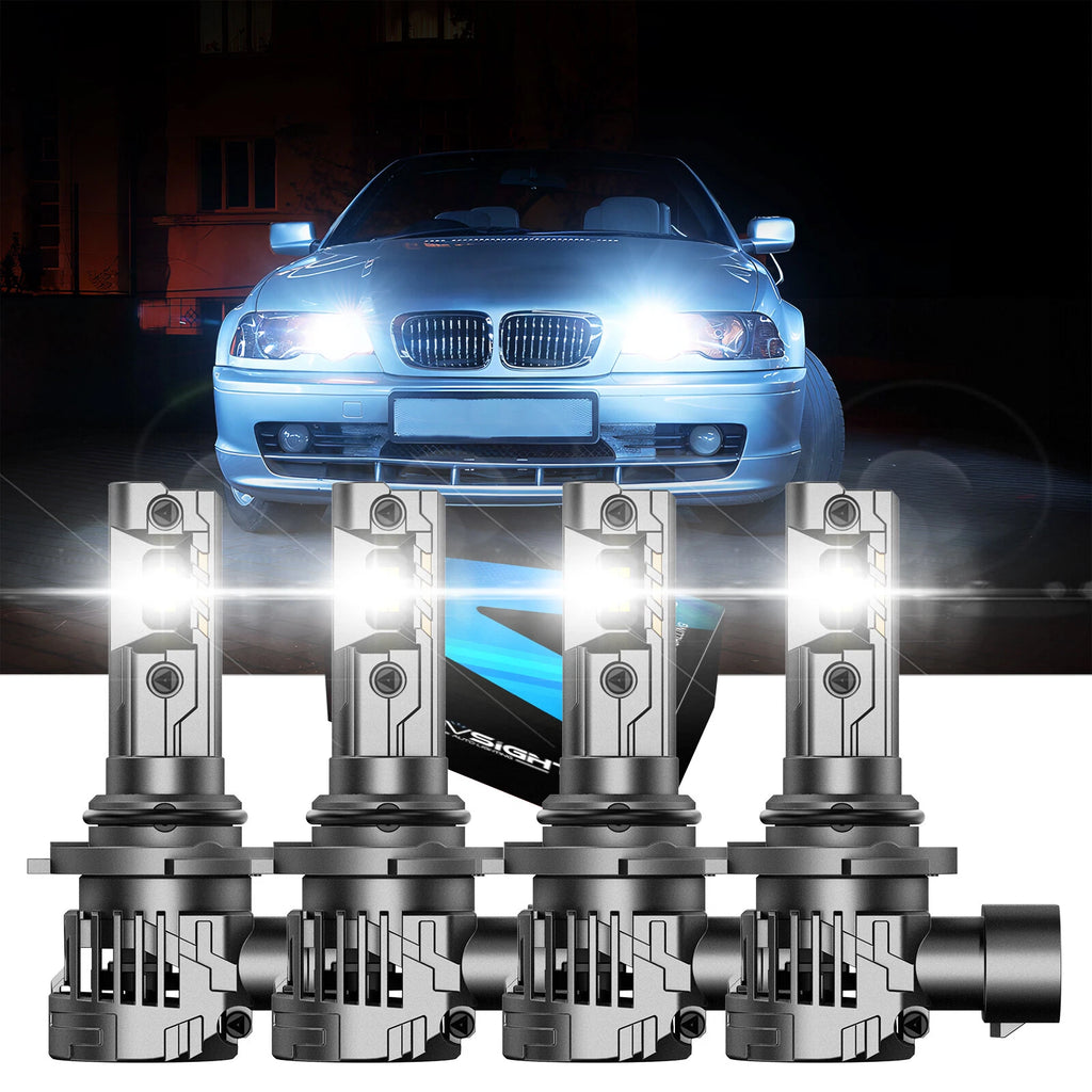 2X NOVSIGHT 9005 HB3/9006 HB4 LED Headlight Bulbs Bright White 6500K