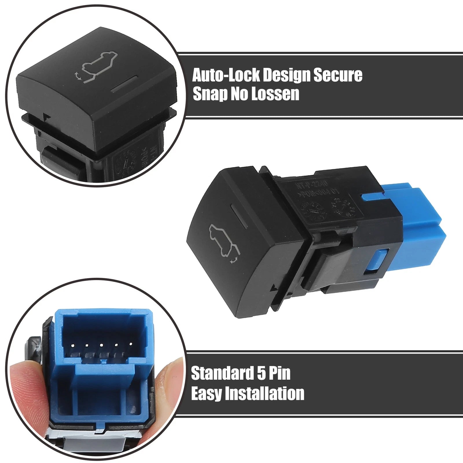 Hole Expansion Port Switch with Wire for Toyota Vehicles (1 pcs)