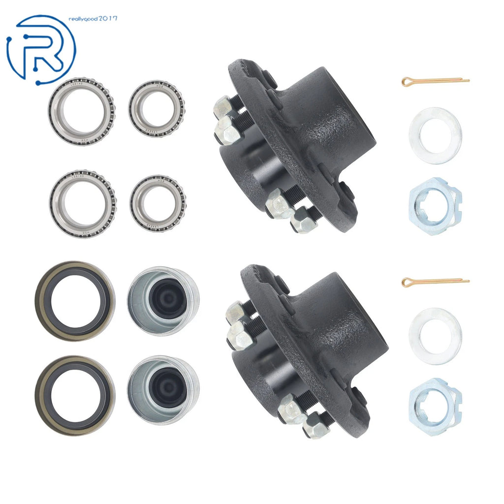 Set of 2 Trailer Hub Kits for 3500 lbs #84 Spindle (5 on 4.5")