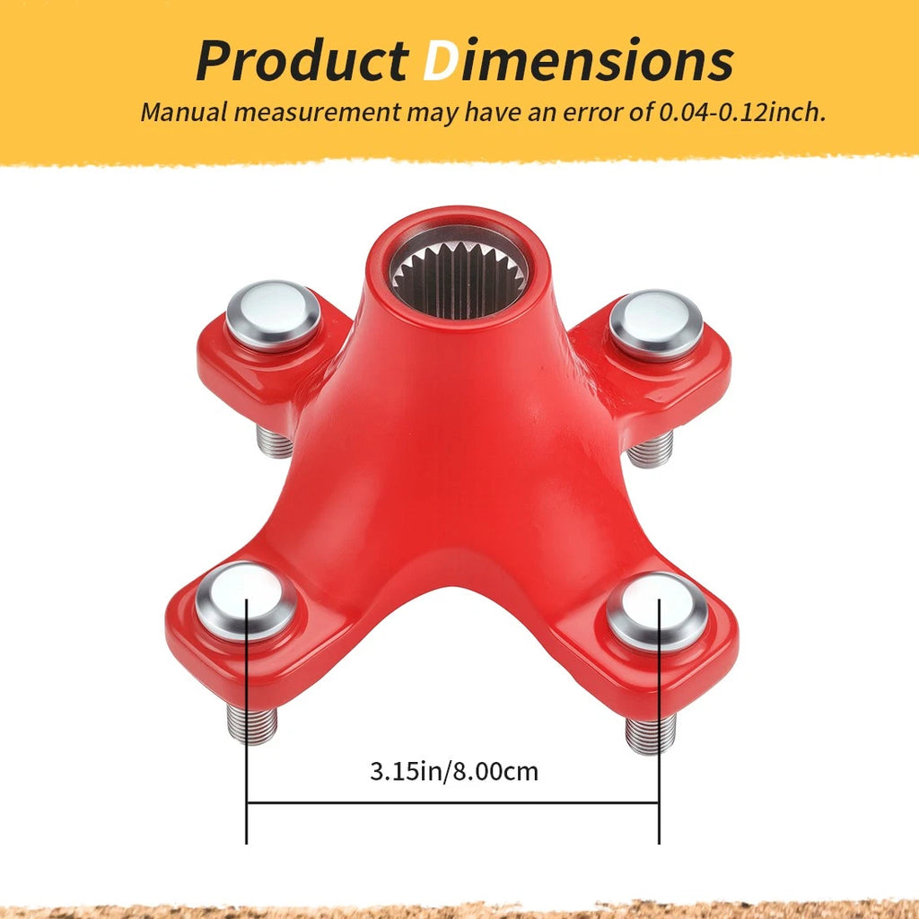 2 Rear Red Wheel Hubs for Honda TRX450R (2004–2009)