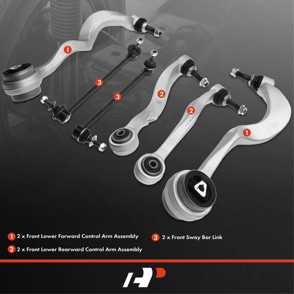 Set of 6 Control Arms with Ball Joints for BMW E60 525i 530i 550i 545i (2006–2010)
