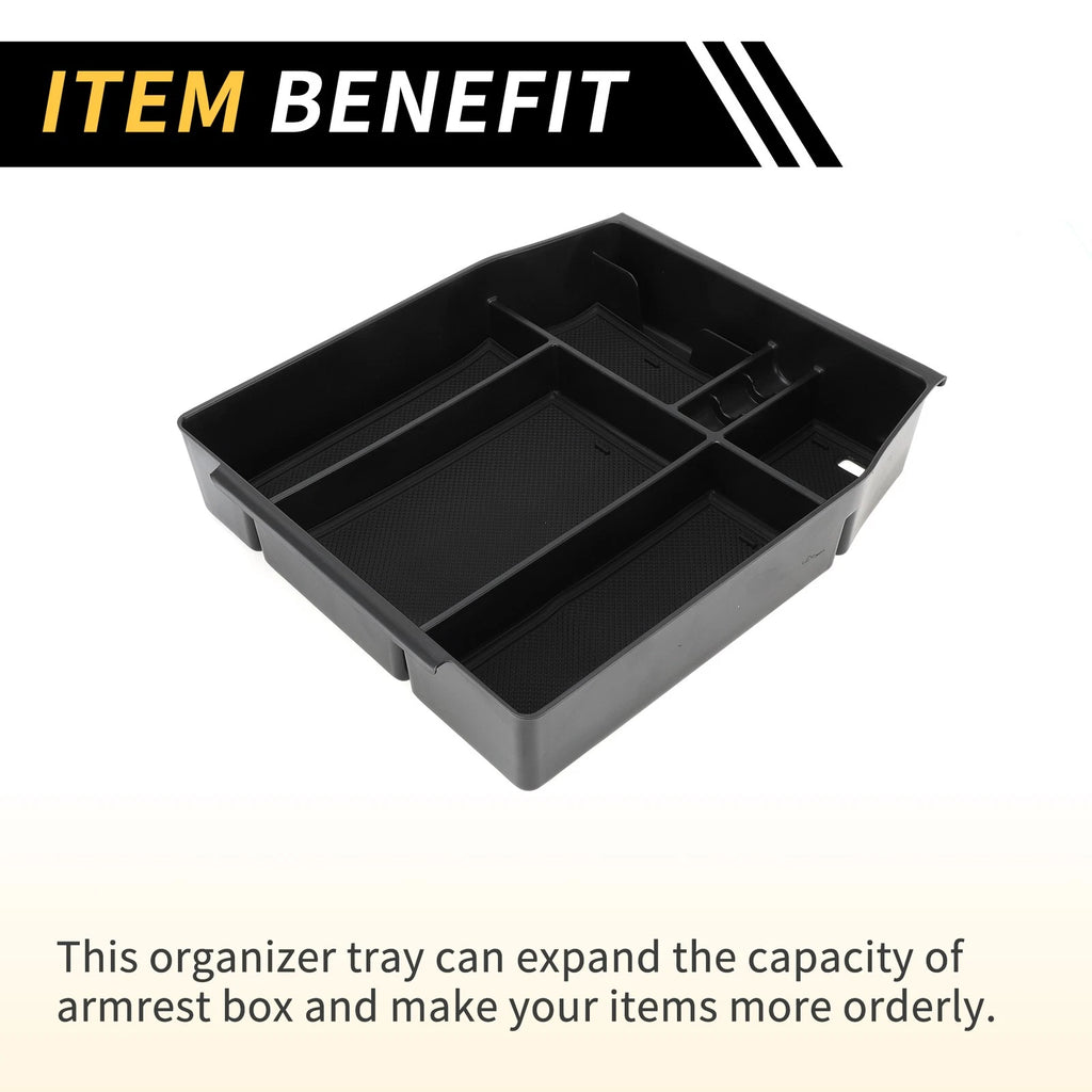 Center Console Organizer Insert Tray for Ford F150 (2021–2024) Black