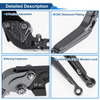 Adjustable Brake Clutch Levers for Suzuki GSXR150 (2017–2020) Titanium Tone