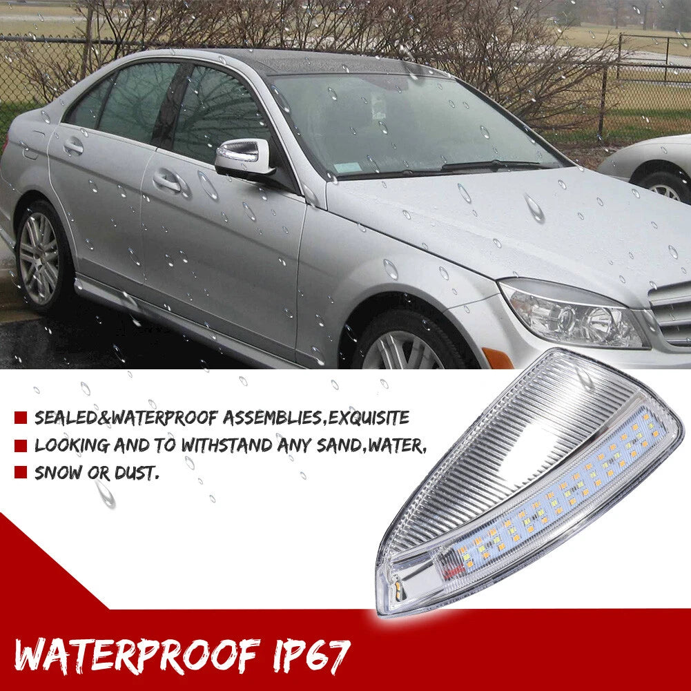 Switchback LED Mirror Signal Lights for Benz C-Class W204 (2008–2014)