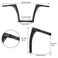 1-1/4" 12" Ape Hanger Handlebar for Harley Heritage Softail Sportster (1986–2023)