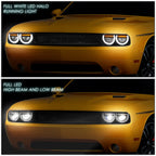 LED DRL Sequential Turn Signal Headlight Lamps for Dodge Challenger (2008–2014)