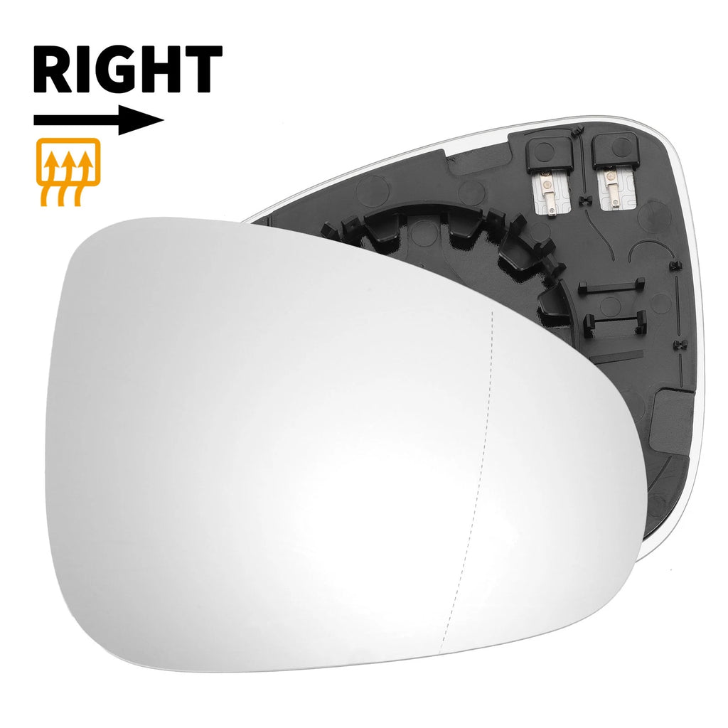 Heated Right Side Mirror Glass for Volkswagen Touareg (2010–2018)
