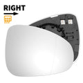 Heated Right Side Mirror Glass for Volkswagen Touareg (2010–2018)