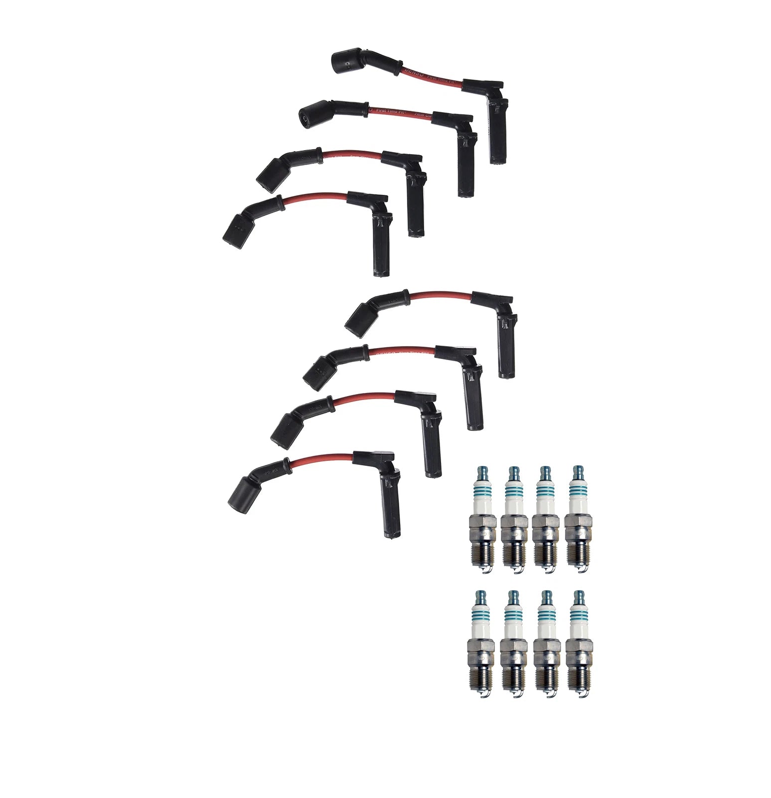 Denso 7mm Wire Set & 8 Iridium Power Spark Plugs Kit for Chevy Corvette