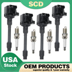 4X Ignition Coil & Spark Plug for Acura RDX TLX Honda Accord Civic (2013–2021)