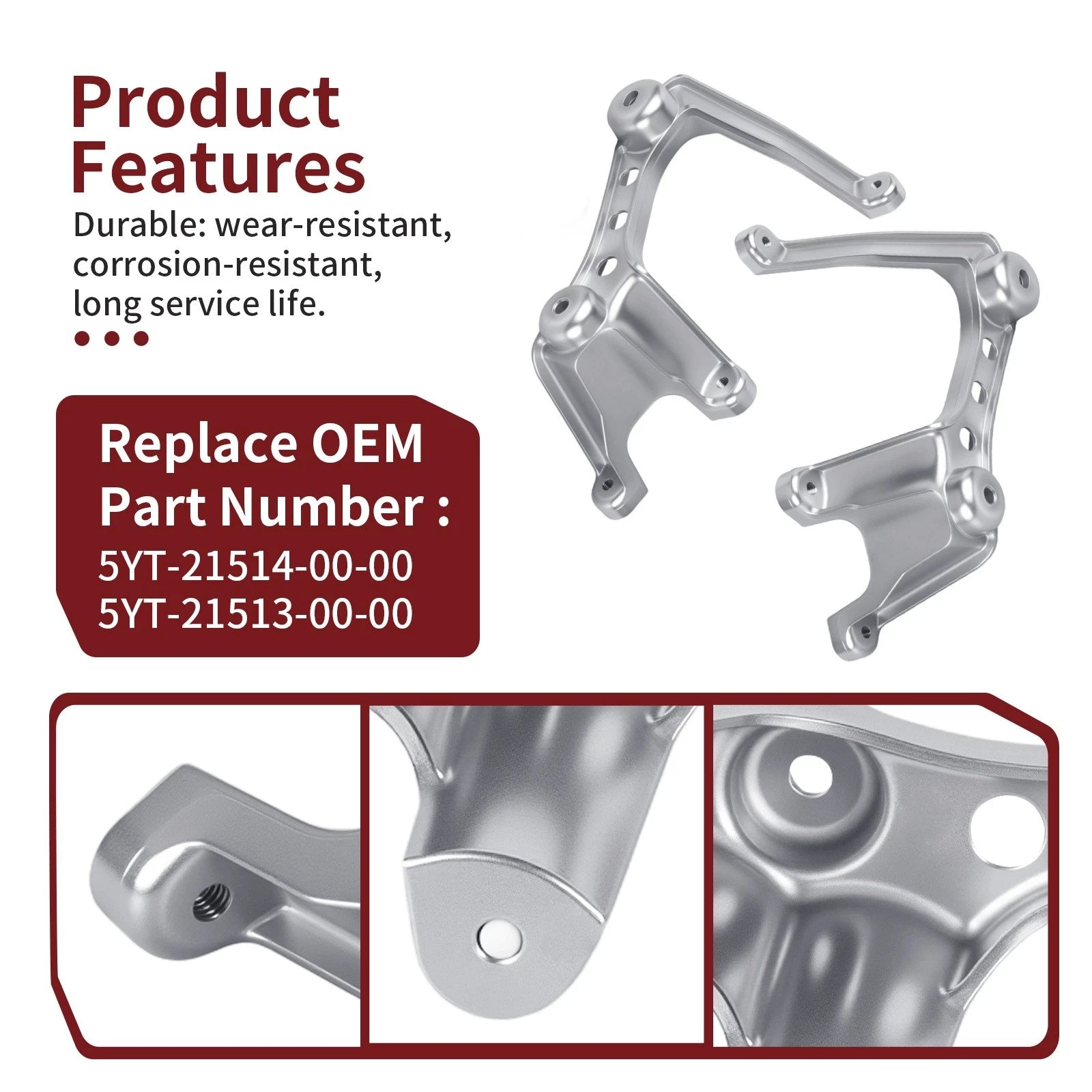 Set of 2 Front Fender Brackets for Yamaha Raptor 350 YFM350 (2004–2013)