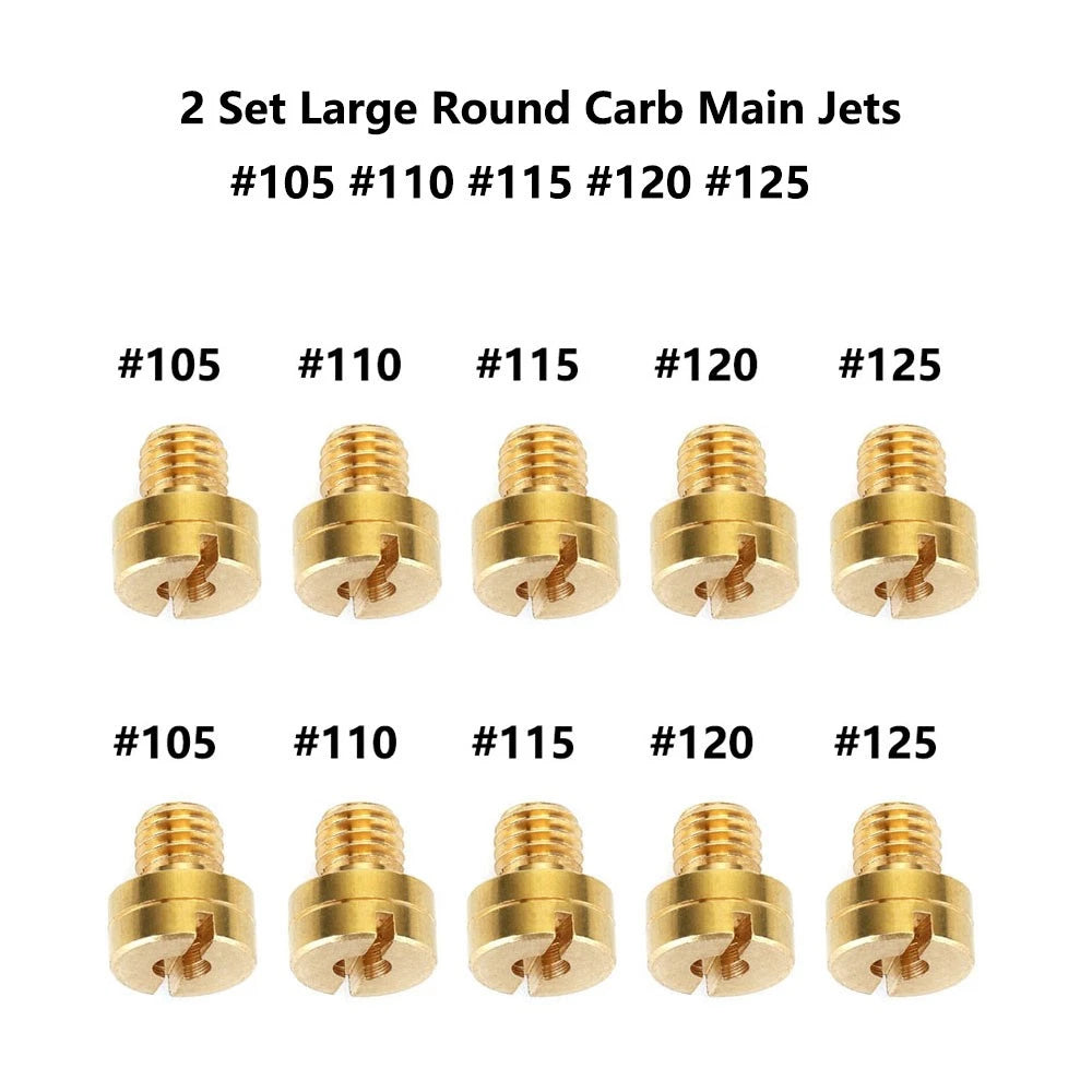 10pcs Main Jet Kit for Mikuni N100/604 (#105, #110, #115, #120, #125)