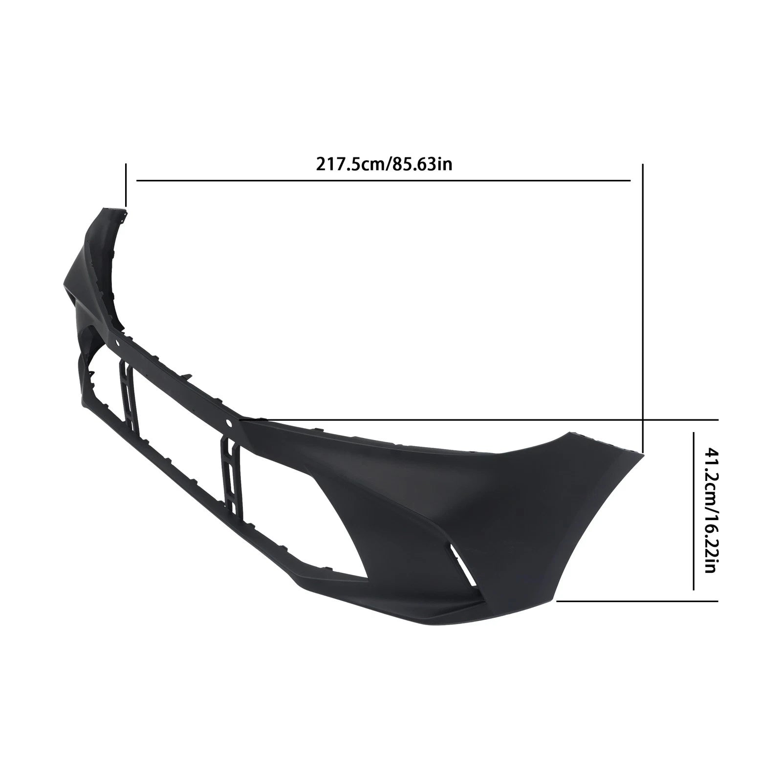 Front Bumper Cover for Toyota Camry XLE (2025) - Black Plastic