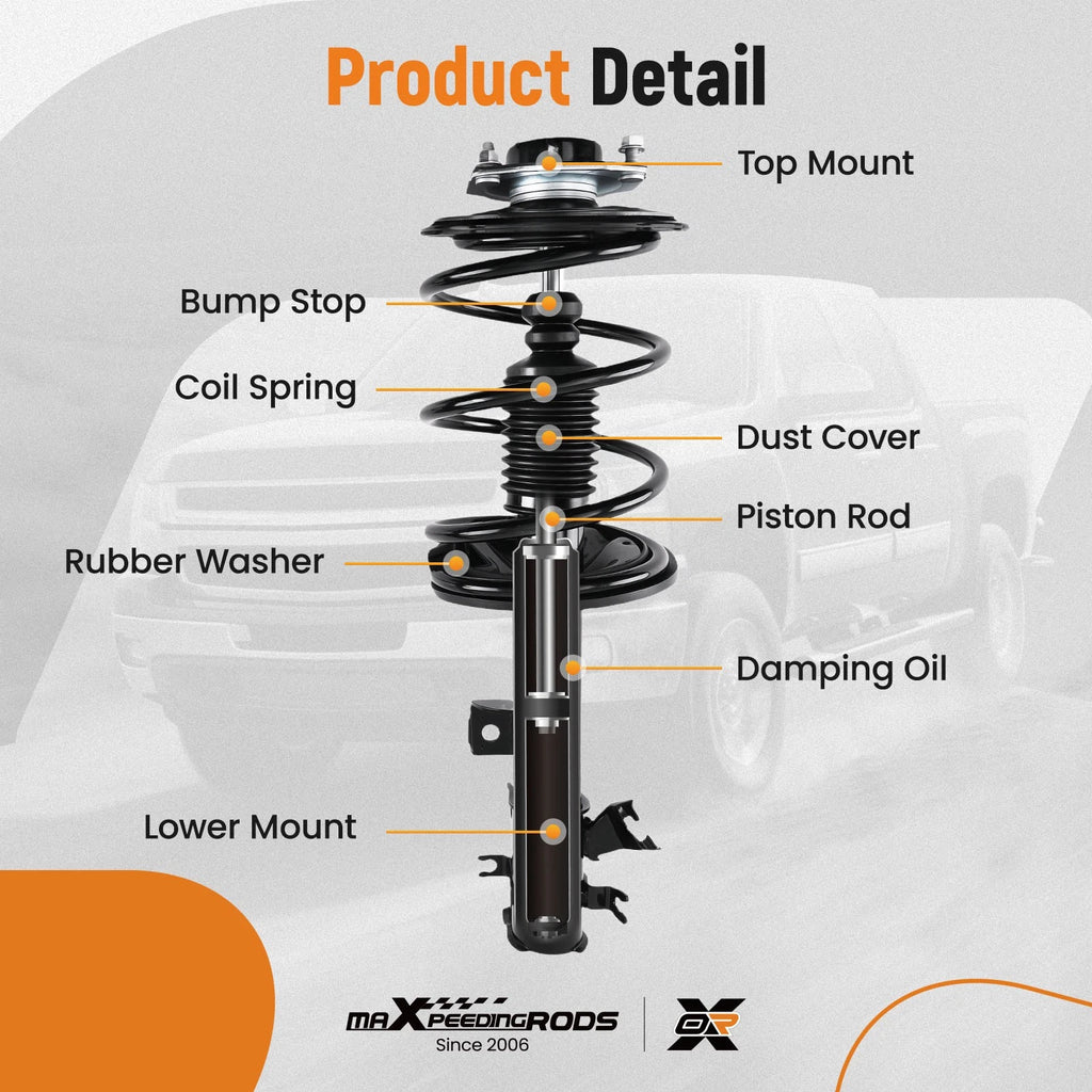 Front Complete Struts w/ Coil Springs for Infiniti FX35 (2003-2008)