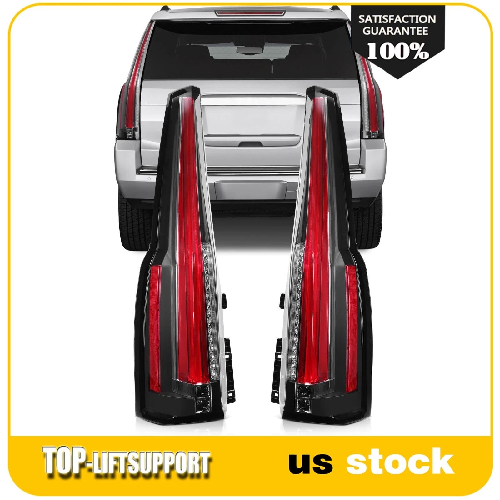 2X Rear Full LED Tail Light Assembly for GMC Yukon (2015–2020)