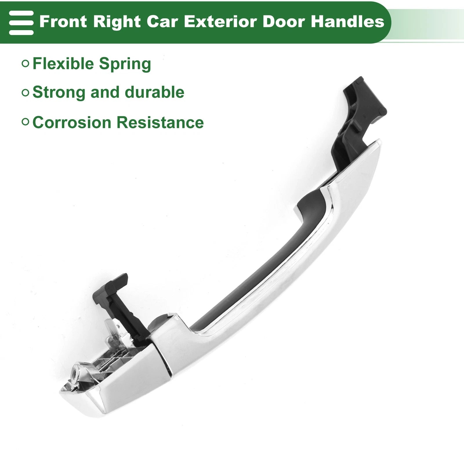 Front Right Door Handle No. 692100C020 for Toyota Tundra (2007–2021) Silver Tone