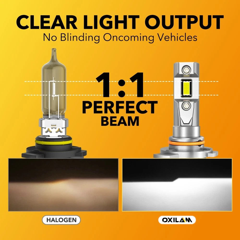 2X 9012 HIR2 LED Headlight Bulbs for 6500K Ultra Bright