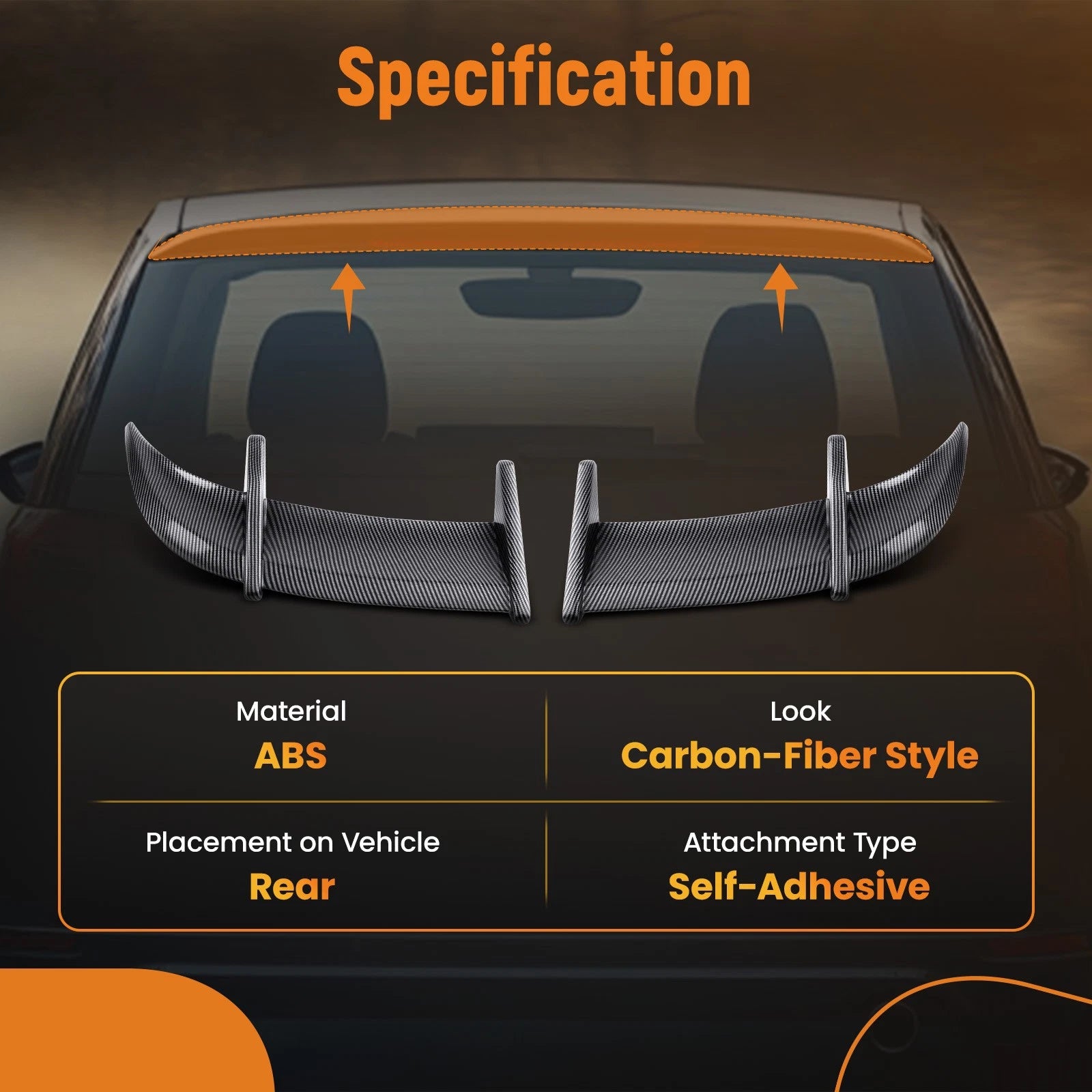 2X Rear Roof Trunk Lip Spoiler Kit for Volkswagen Golf MK6 (2010–2013)