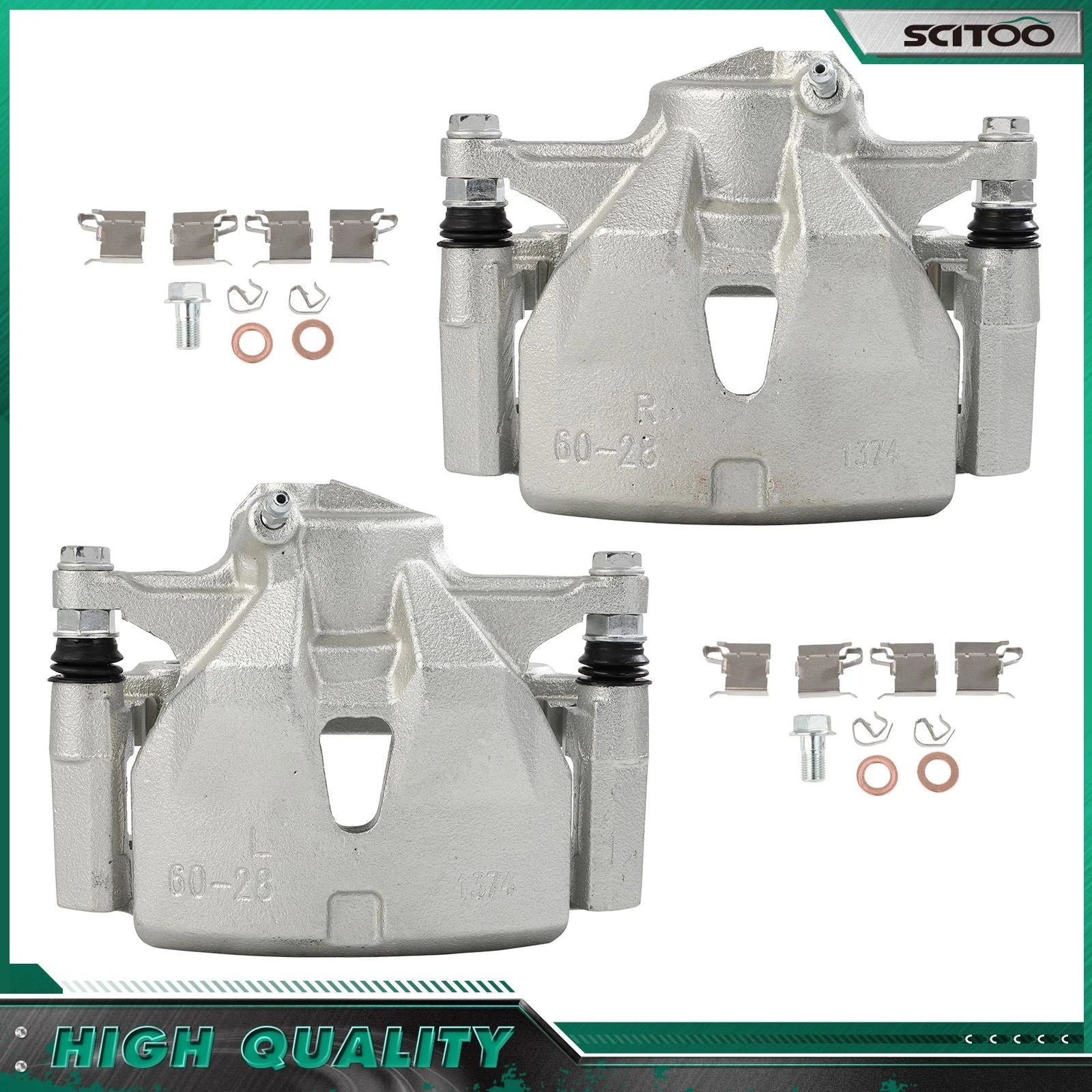 Front Pair Brake Calipers for Lexus IS250 (2006–2008) w/ Bracket