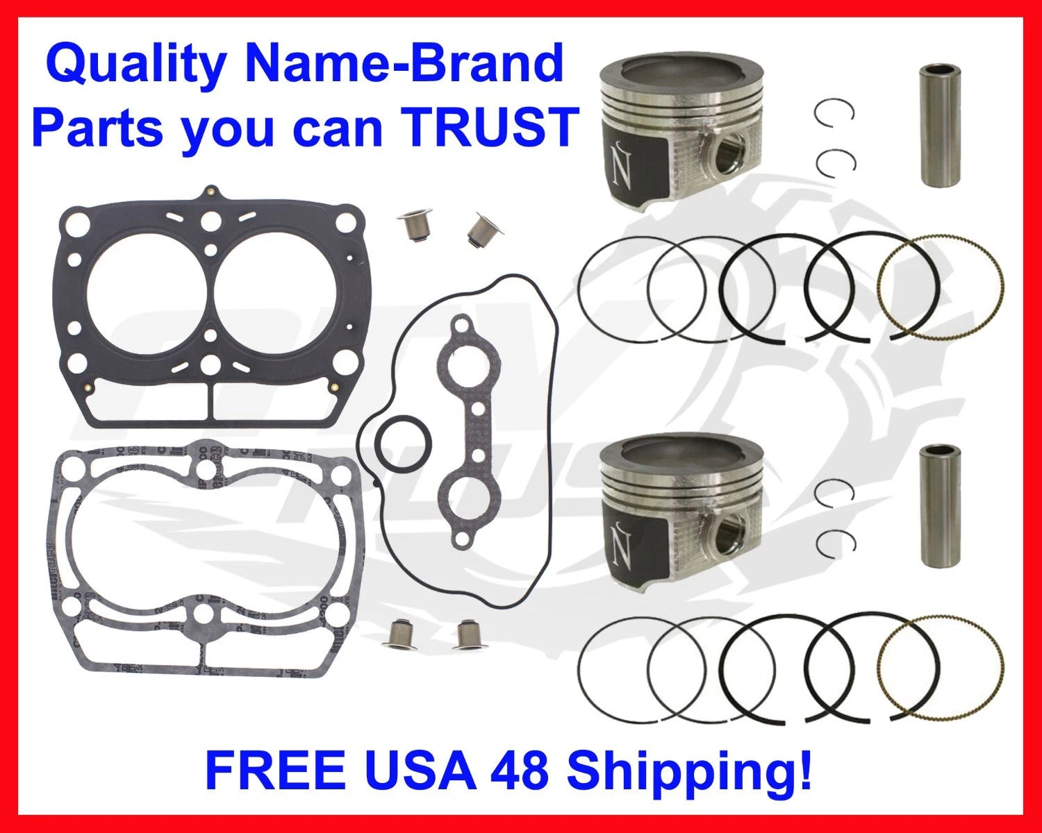 Top-End Rebuild Kit for Polaris Ranger 700 (2002–2009) Gaskets & Pistons Std Bore