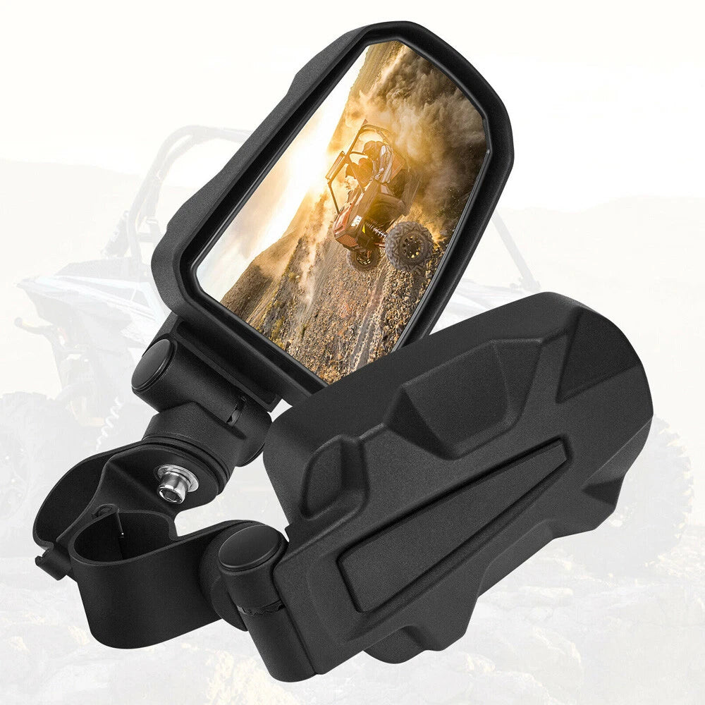 1.75" UTV Side Rear View Mirrors Set of 2 for Polaris RZR 800 XP 4 1000 S 900 570 500