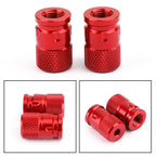 CNC Aluminum Red Anti-Theft Tire Valve Stem Cap for Motorcycle Car Truck Bike