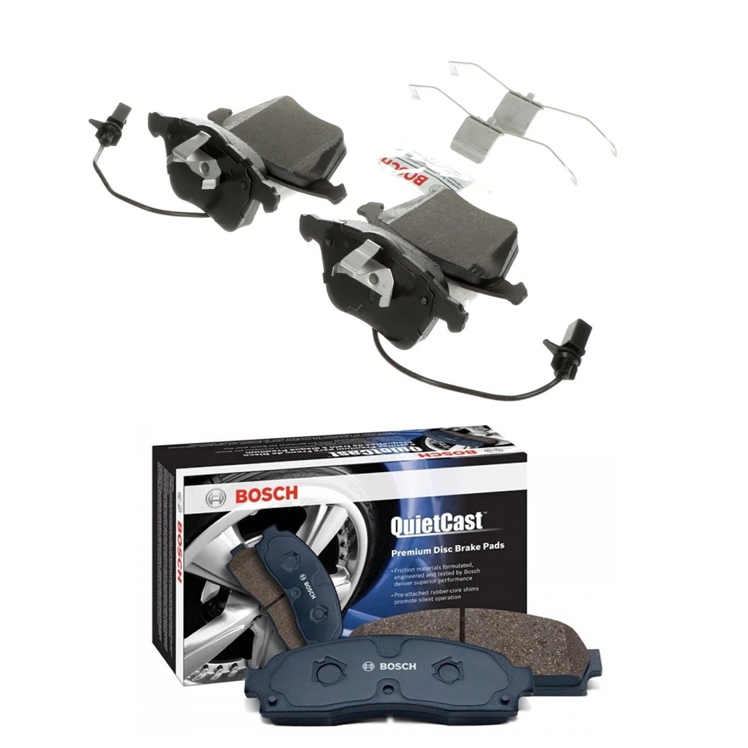 Set of 4 Bosch Blue Semi-Met Disc Brake Pads for Audi A4 A6 TT Quattro