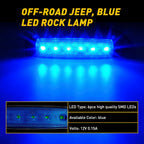 10X Blue LED Underglow Lights for Jeep ATV Truck