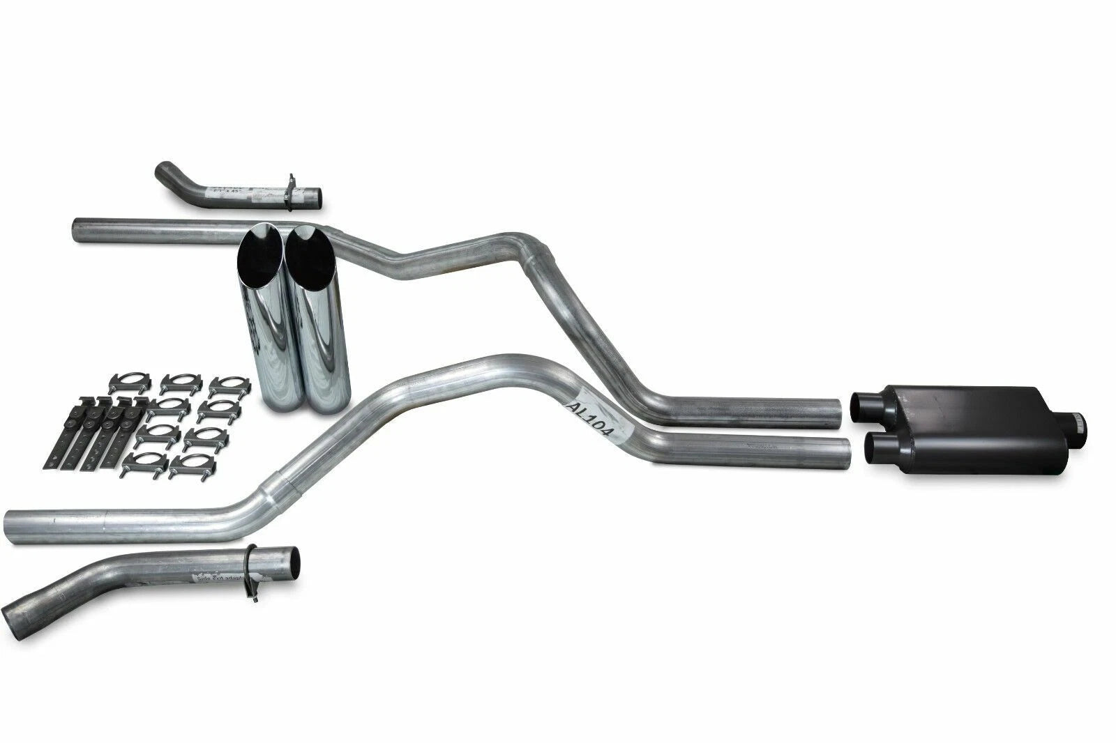 2.5" Dual Exhaust Kit for Ford F150 (2021–2025) - Corner Exit, Slash Tips