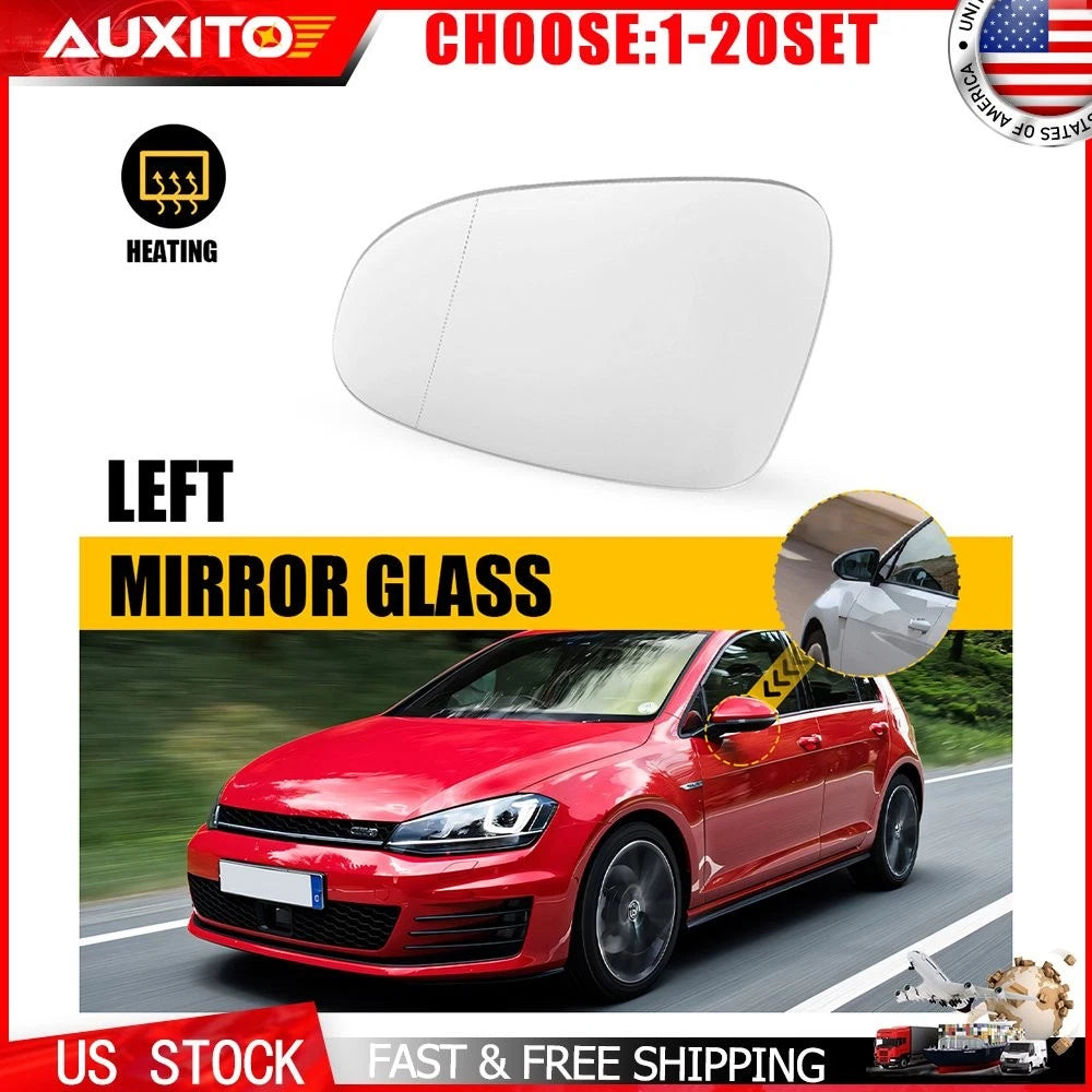 Heated Mirror Glass Panel for Volkswagen Golf (2010–2012) 1-5X